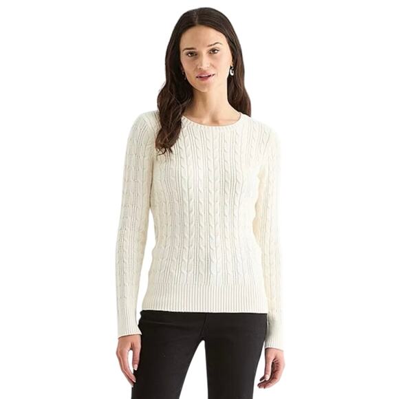 St. John’s bay Sweaters - St. John's Bay Womens Crew Neck Long Sleeve Cable Knit Pullover Sweater